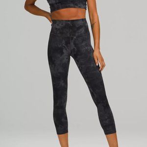 Lululemon Align HR Crop 23" Diamond Dye Pitch Grey Graphite Grey